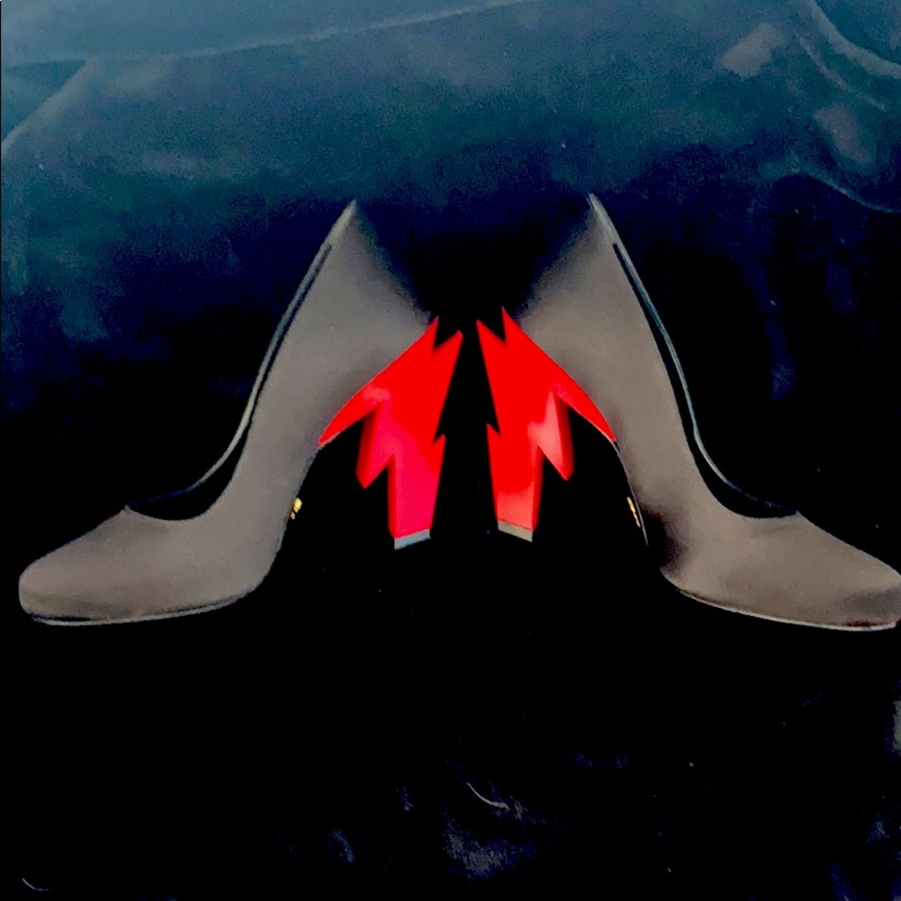 Prada lightning bolt heels